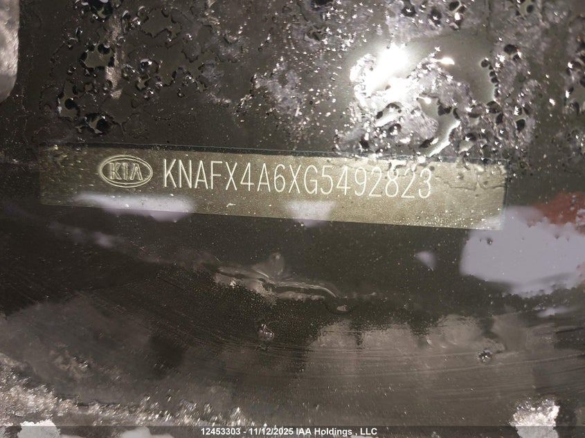 2016 Kia Forte VIN: KNAFX4A6XG5492823 Lot: 12453303