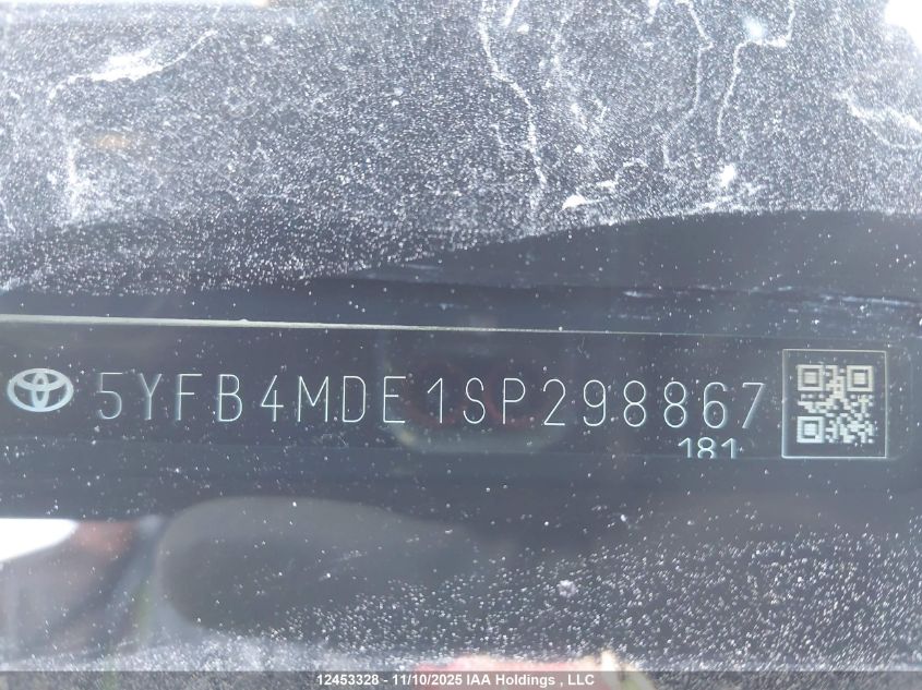 2025 Toyota Corolla Le VIN: 5YFB4MDE1SP298867 Lot: 12453328