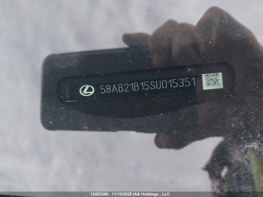 2025 Lexus Es 300H 300H VIN: 58AB21B15SU015351 Lot: 12453345
