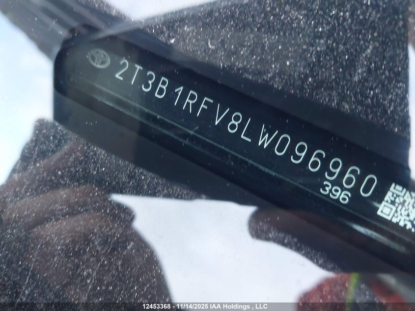 2T3B1RFV8LW096960 2020 TOYOTA RAV 4 photo no. 9