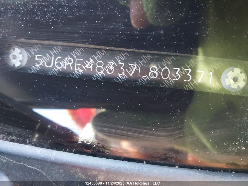 2007 Honda Cr-V Lx VIN: 5J6RE48337L803371 Lot: 12453390