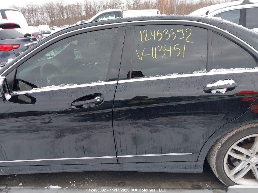 2013 Mercedes-Benz C 300 4Matic VIN: WDDGF8AB6DG113451 Lot: 12453392