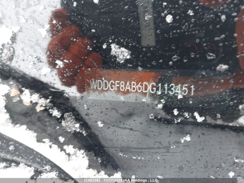 2013 Mercedes-Benz C 300 4Matic VIN: WDDGF8AB6DG113451 Lot: 12453392