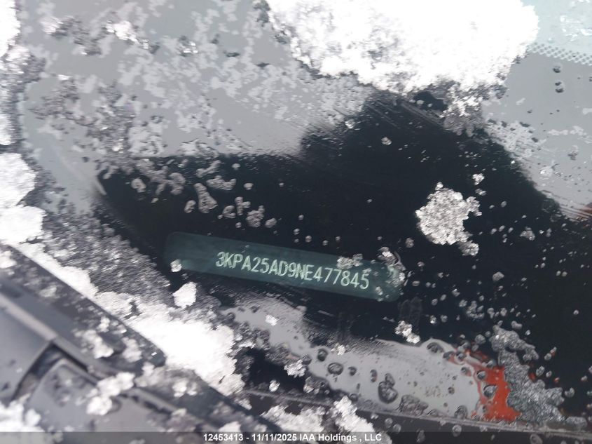 2022 Kia Rio S VIN: 3KPA25AD9NE477845 Lot: 12453413