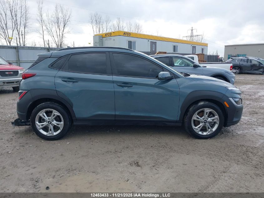 2022 Hyundai Kona Sel/Se VIN: KM8K2CAB2NU812996 Lot: 12453433