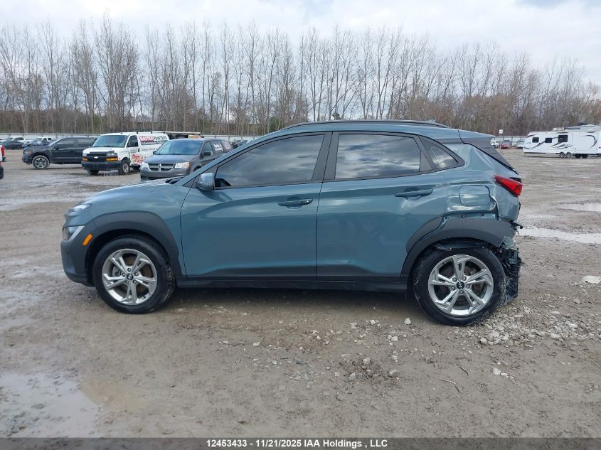 2022 Hyundai Kona Sel/Se VIN: KM8K2CAB2NU812996 Lot: 12453433