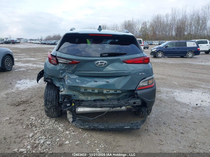 2022 Hyundai Kona Sel/Se VIN: KM8K2CAB2NU812996 Lot: 12453433