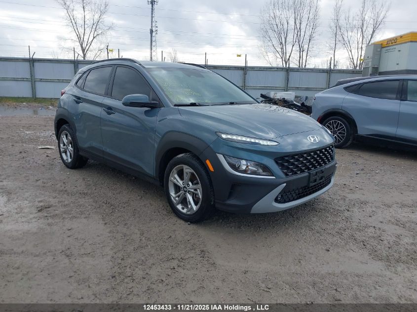 2022 Hyundai Kona Sel/Se VIN: KM8K2CAB2NU812996 Lot: 12453433