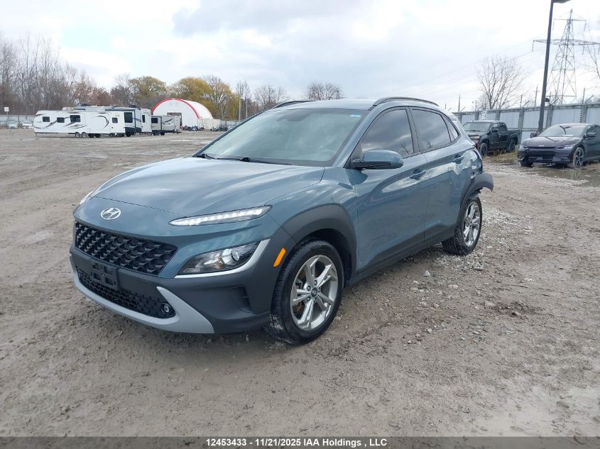 2022 Hyundai Kona Sel/Se VIN: KM8K2CAB2NU812996 Lot: 12453433