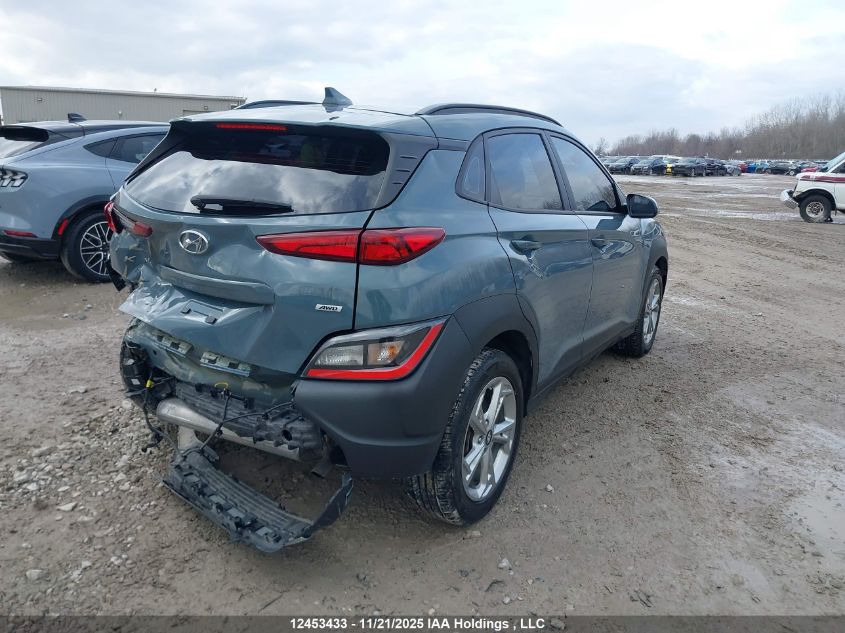 2022 Hyundai Kona Sel/Se VIN: KM8K2CAB2NU812996 Lot: 12453433