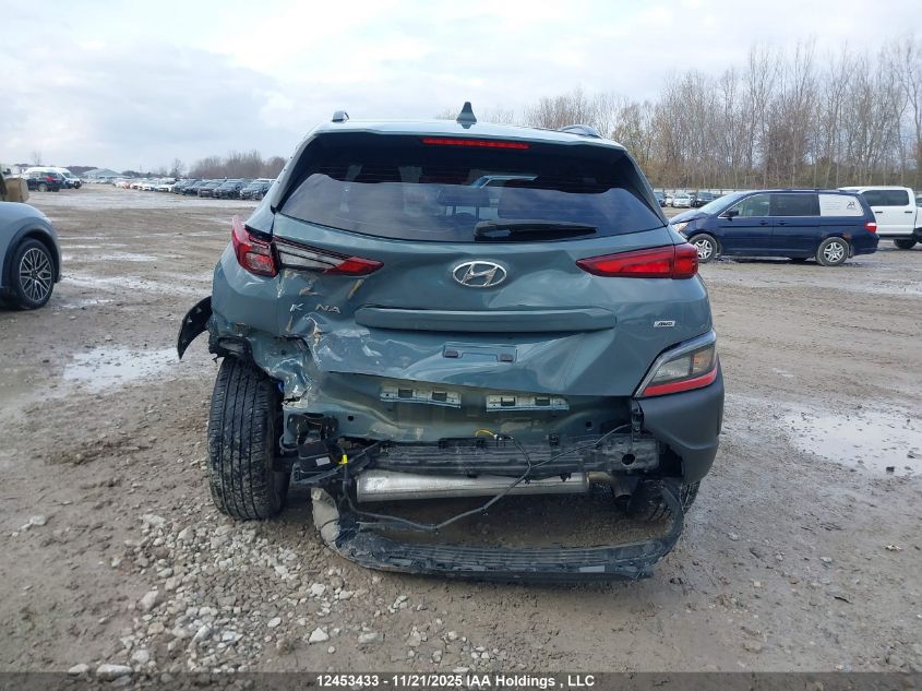 2022 Hyundai Kona Sel/Se VIN: KM8K2CAB2NU812996 Lot: 12453433