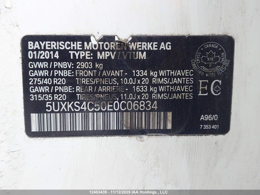 5UXKS4C50E0C06834 2014 BMW X5 photo no. 18