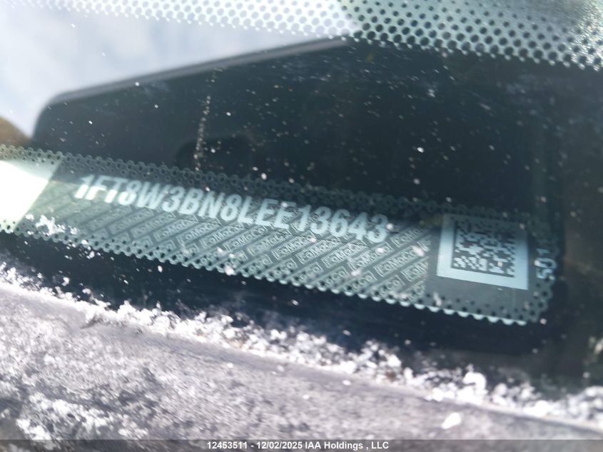 2020 Ford F350 Super Duty VIN: 1FT8W3BN8LEE13643 Lot: 12453511