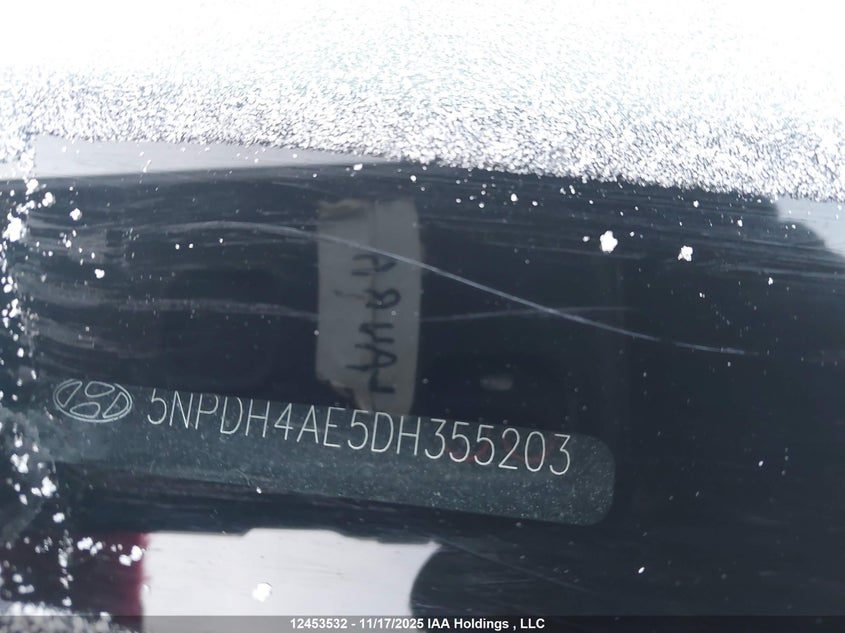 2013 Hyundai Elantra Gl VIN: 5NPDH4AE5DH355203 Lot: 12453532