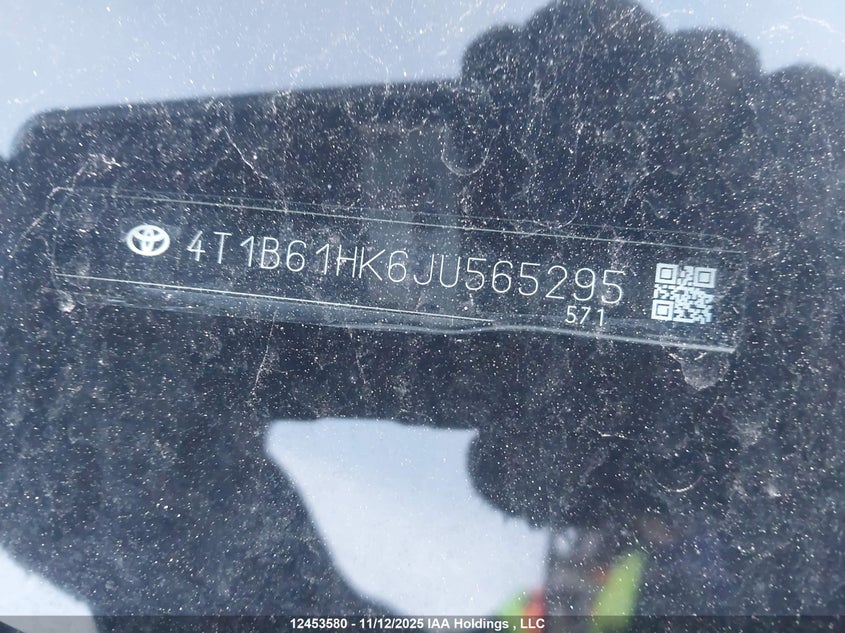 4T1B61HK6JU565295 2018 TOYOTA CAMRY photo no. 9