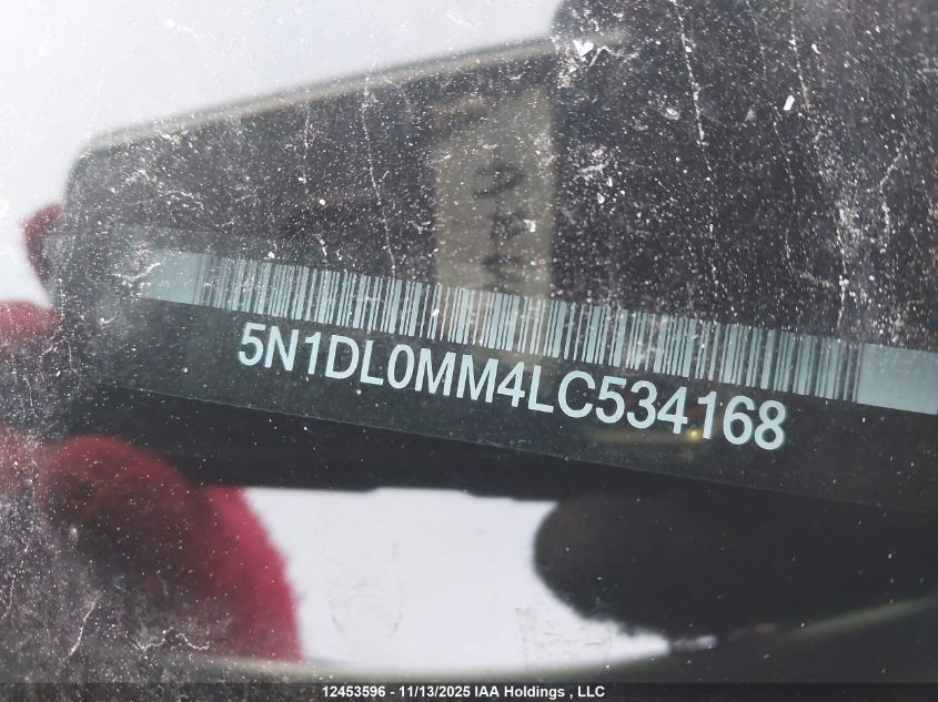 2020 Infiniti Qx60 Essential/Limited Edition/Proactive/Pure/Sensory/Signature Edition VIN: 5N1DL0MM4LC534168 Lot: 12453596