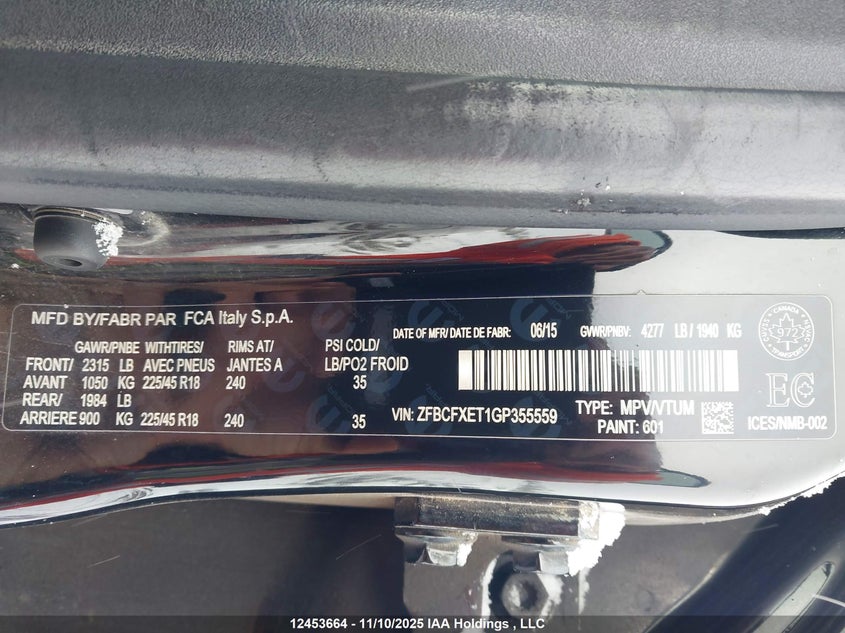 ZFBCFXET1GP355559 2016 FIAT 500 photo no. 9