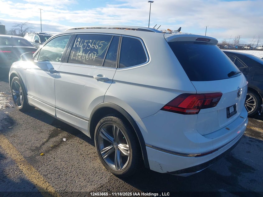 2018 Volkswagen Tiguan Highline VIN: 3VV4B7AX9JM124607 Lot: 12453665