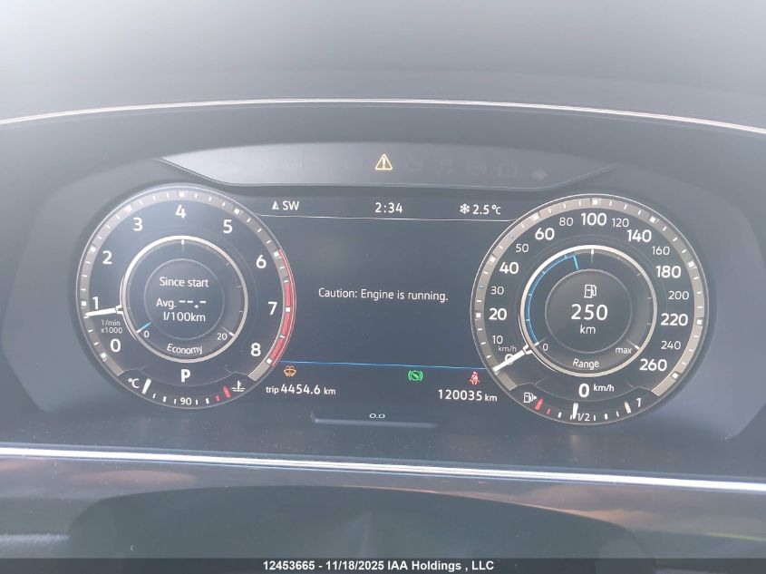 2018 Volkswagen Tiguan Highline VIN: 3VV4B7AX9JM124607 Lot: 12453665