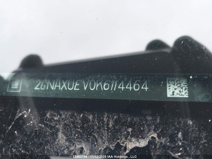 2019 Chevrolet Equinox VIN: 2GNAXUEV0K6114464 Lot: 12453794