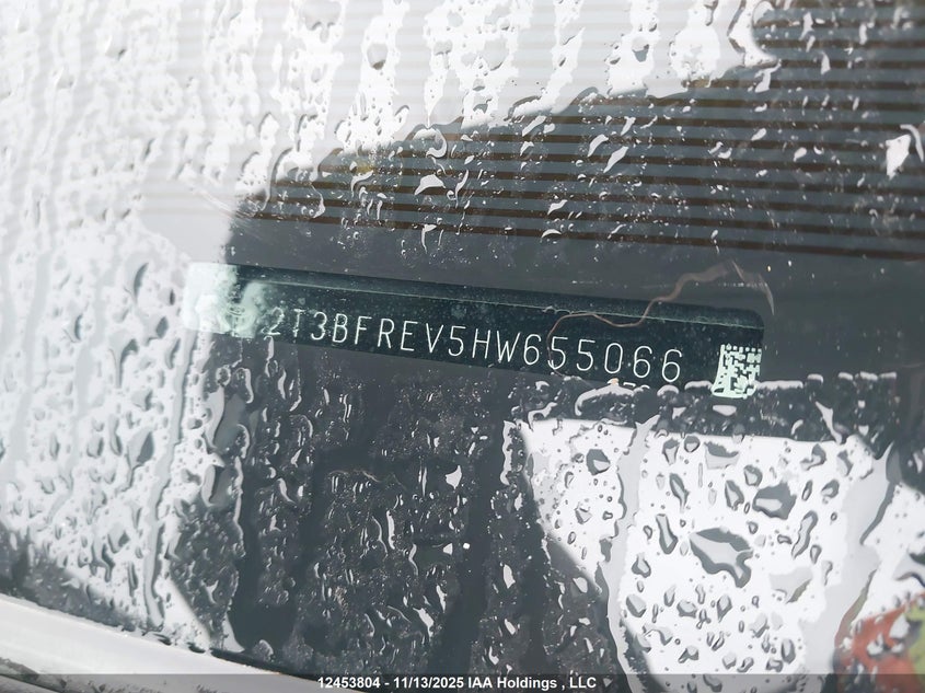 2017 Toyota Rav4 Le VIN: 2T3BFREV5HW655066 Lot: 12453804