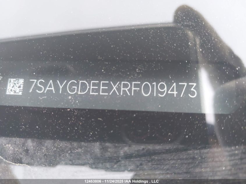 2024 Tesla Model Y Long Range VIN: 7SAYGDEEXRF019473 Lot: 12453806