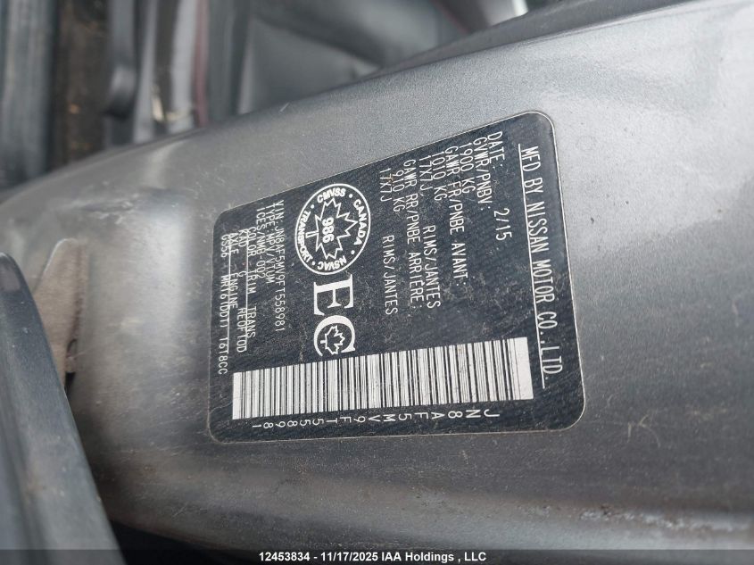 2015 Nissan Juke VIN: JN8AF5MV9FT558981 Lot: 12453834