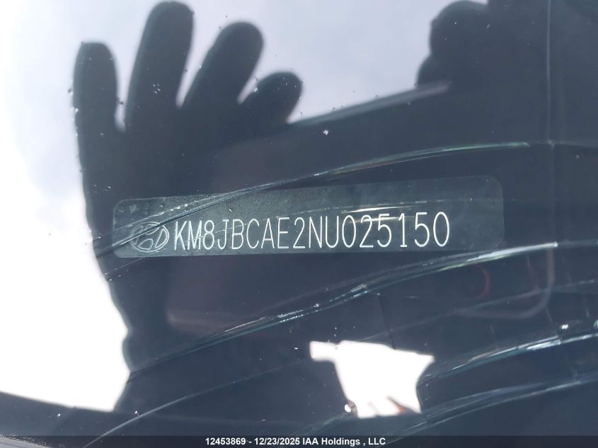2022 Hyundai Tucson Preferred Awd VIN: KM8JBCAE2NU025150 Lot: 12453869