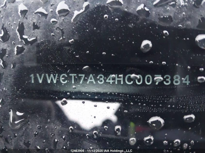 2017 Volkswagen Passat 1.8 Tsi Highline VIN: 1VWCT7A34HC007384 Lot: 12453905