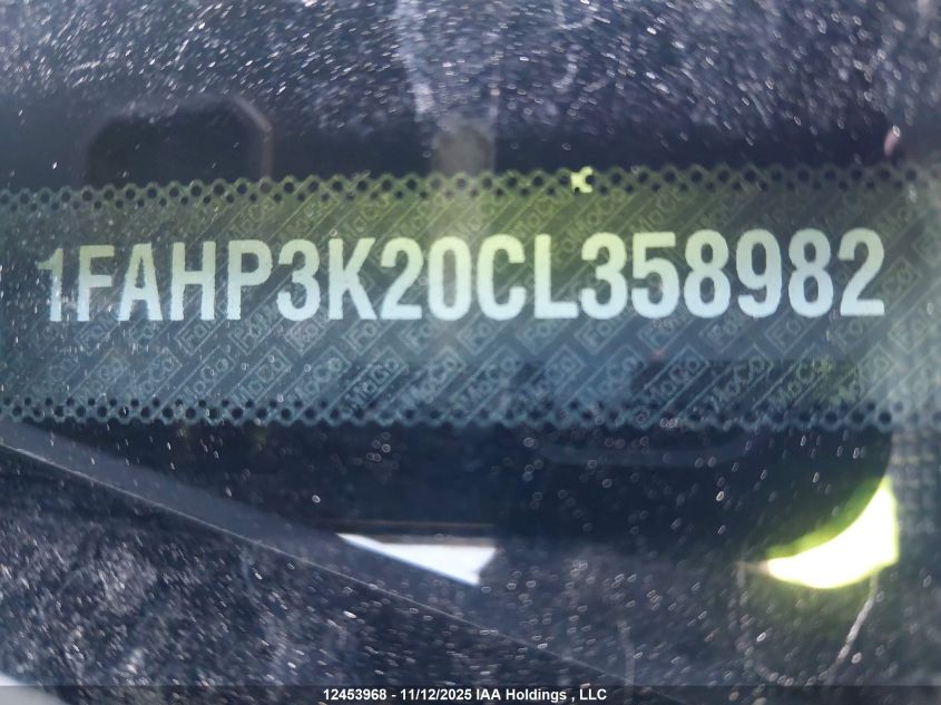 2012 Ford Focus Se VIN: 1FAHP3K20CL358982 Lot: 12453968