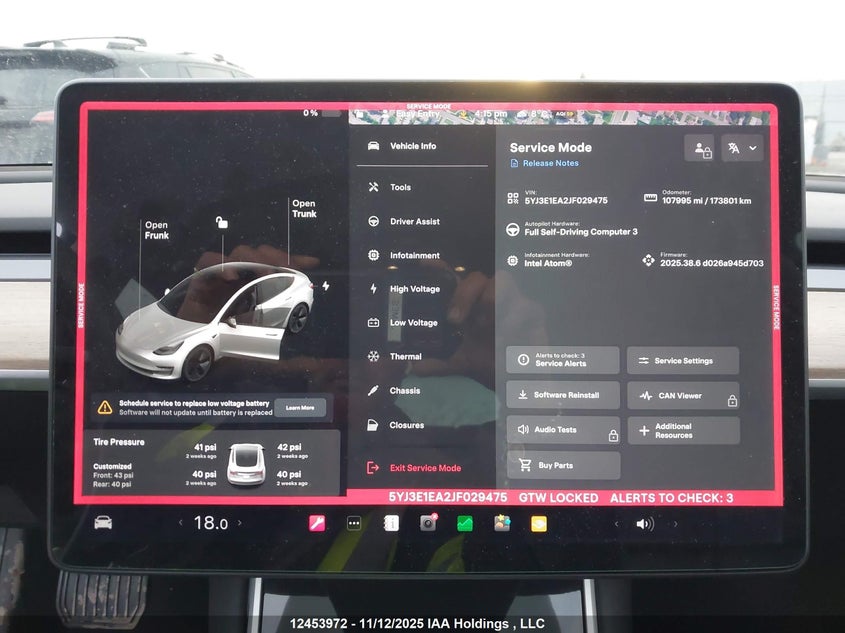 5YJ3E1EA2JF029475 2018 TESLA MODEL 3 photo no. 7