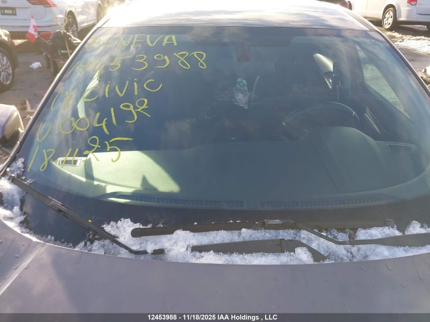2018 Honda Civic Lx VIN: 2HGFC2F50JH004192 Lot: 12453988