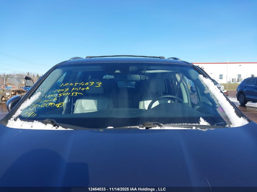 2017 Honda Pilot Exl VIN: 5FNYF6H87HB501155 Lot: 12454033