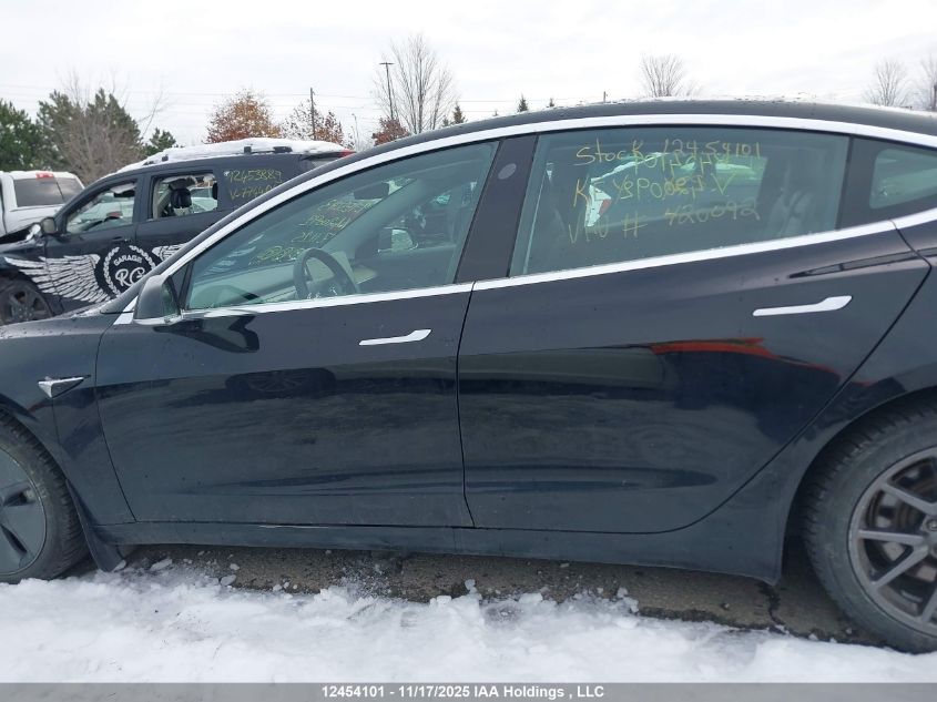 2019 Tesla Model 3 Long Range/Mid Range/Standard Range/Standard Range Plus VIN: 5YJ3E1EA0KF420092 Lot: 12454101