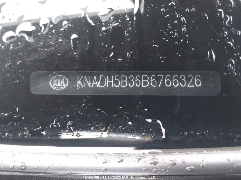 2011 Kia Rio Lx/Sx VIN: KNADH5B36B6766326 Lot: 12454160