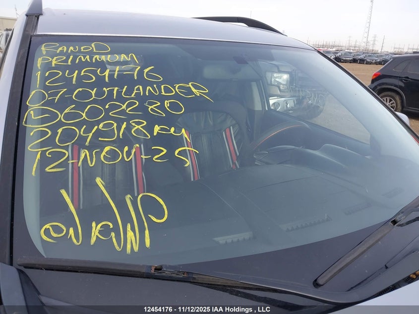 2007 Mitsubishi Outlander Ls VIN: JA4MT31X87Z602280 Lot: 12454176