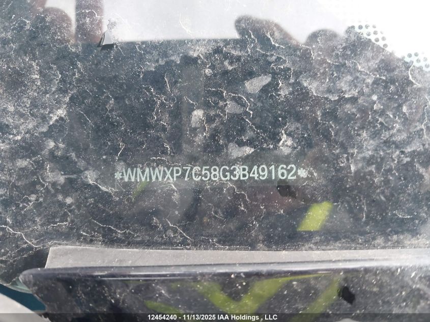 2016 Mini 3 Door Cooper S VIN: WMWXP7C58G3B49162 Lot: 12454240