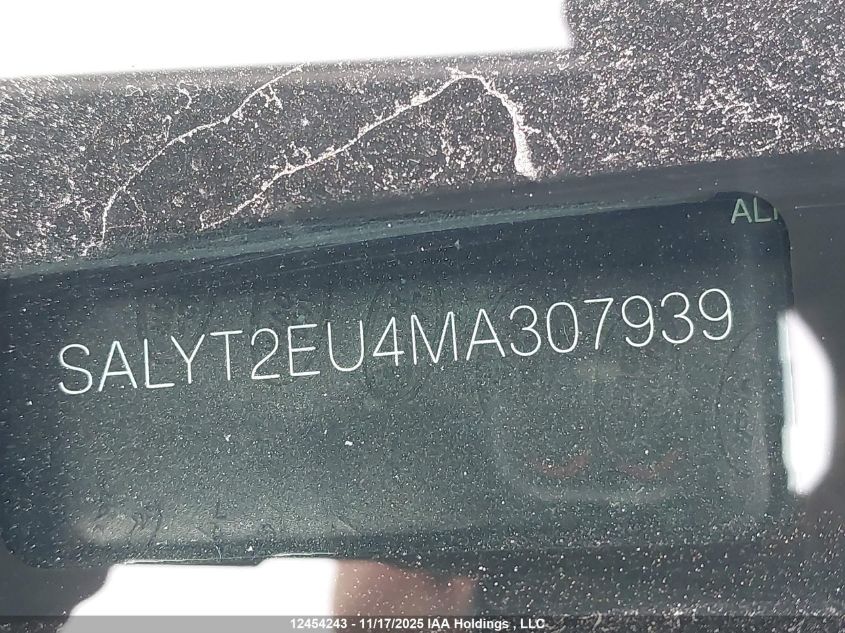 2021 Land Rover Range Rover Velar P340 R-Dynamic S VIN: SALYT2EU4MA307939 Lot: 12454243