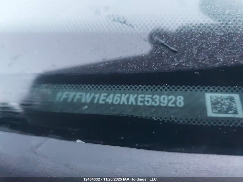 2019 Ford F150 Supercrew VIN: 1FTFW1E46KKE53928 Lot: 12454332
