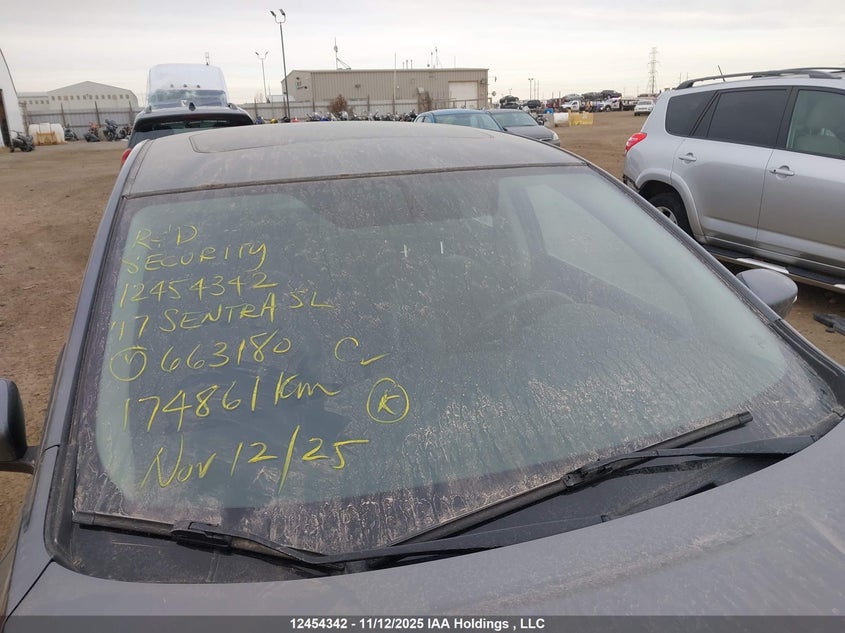 2017 Nissan Sentra 1.8 S/1.8 Sl/1.8 Sv VIN: 3N1AB7AP3HL663180 Lot: 12454342