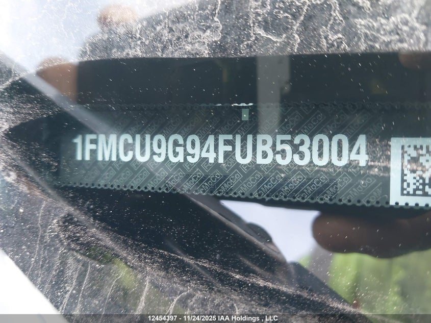 2015 Ford Escape Se VIN: 1FMCU9G94FUB53004 Lot: 12454397