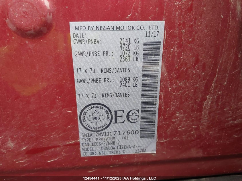 5N1AT2MV1JC717600 2018 NISSAN ROGUE photo no. 18