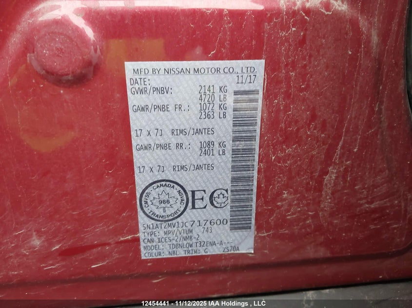 5N1AT2MV1JC717600 2018 NISSAN ROGUE photo no. 9
