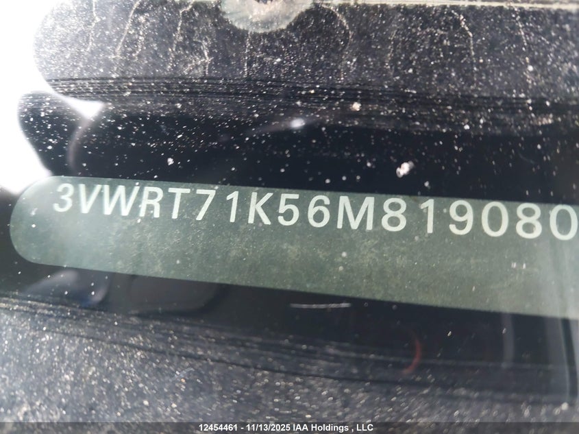 2006 Volkswagen Jetta Tdi VIN: 3VWRT71K56M819080 Lot: 12454461