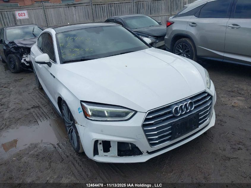 2019 Audi A5 45 Progressiv VIN: WAUENCF5XKA074242 Lot: 12454478