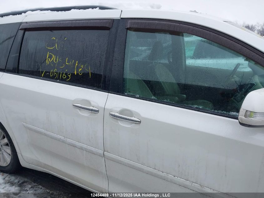 2013 Toyota Sienna Xle 7 Passenger VIN: 5TDDK3DC0DS051163 Lot: 12454489