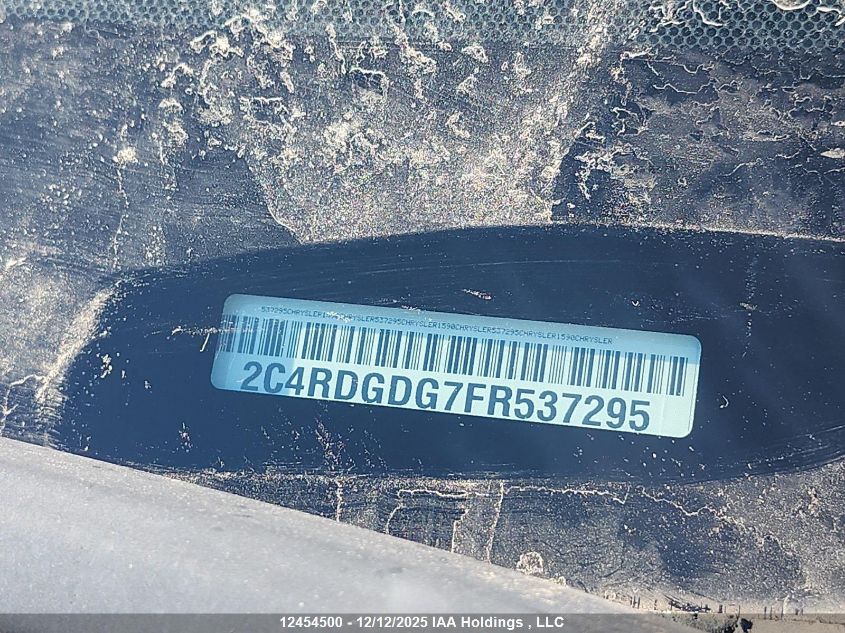 2015 Dodge Grand Caravan Crew VIN: 2C4RDGDG7FR537295 Lot: 12454500