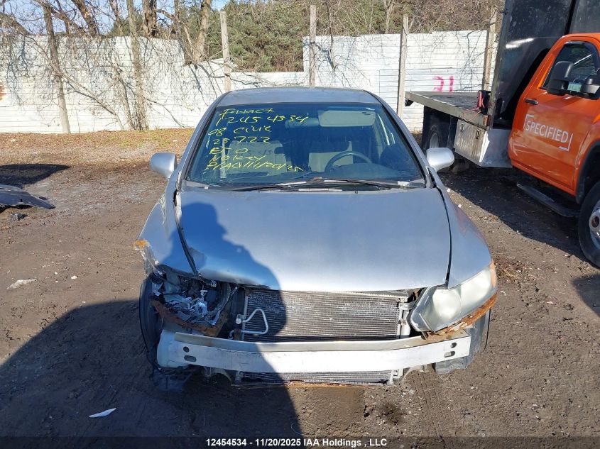 2008 Honda Civic VIN: 2HGFA16258H125722 Lot: 12454534