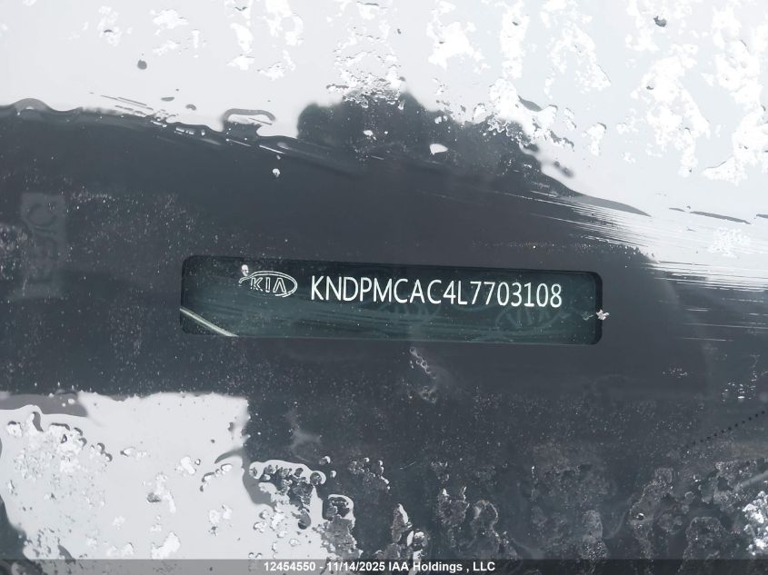 2020 Kia Sportage Lx/Lx Anniversary/Lx S VIN: KNDPMCAC4L7703108 Lot: 12454550