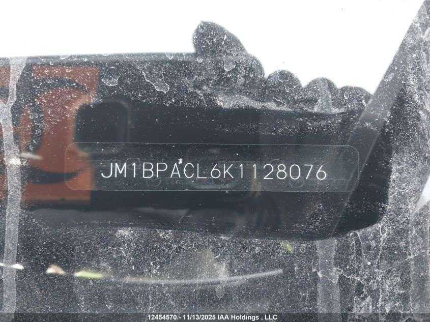 2019 Mazda 3 Preferred Plus VIN: JM1BPACL6K1128076 Lot: 12454570